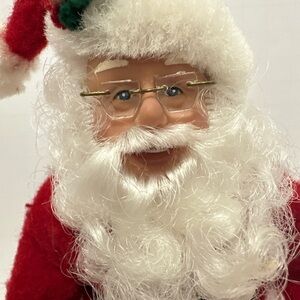 1998 Holiday Creations Santa Claus Figure Vintage Christmas Decor 6.5” Red Suit